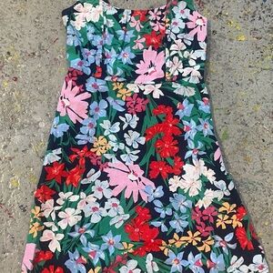 Linen Floral Sundress Cottagecore Garden Party Summer Dress XS